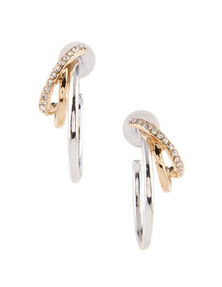 Aretes de aro Dancing Petals con acabado pulido Aretes de aro Dancing Petals con acabado pulido