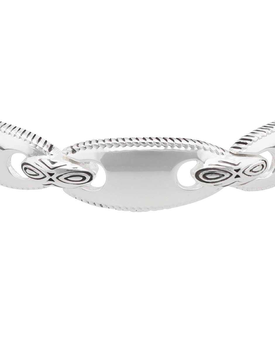 Pulsera Casual Silver Link acabado pulido 4