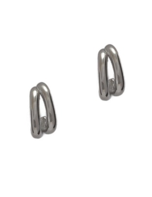 Aretes Aurela 18K con acabado baño rodio