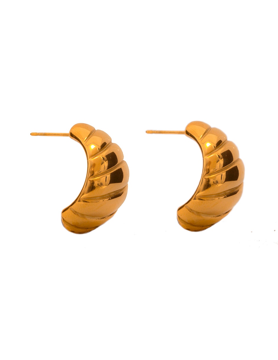 Aretes con acabado chapa de oro 2