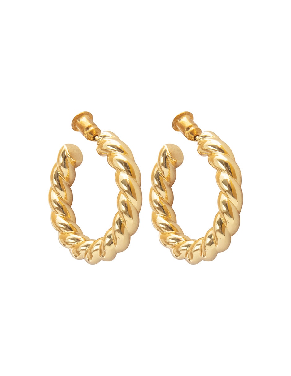 Arracadas Classic Collection con acabado chapa de oro