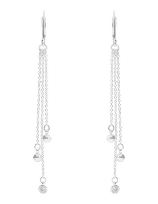 Aretes Ophelia con acabado brillante cristal Aretes Ophelia con acabado brillante cristal