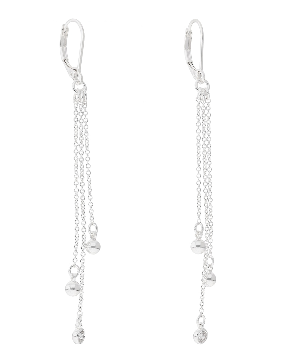 Aretes Ophelia con acabado brillante cristal 2