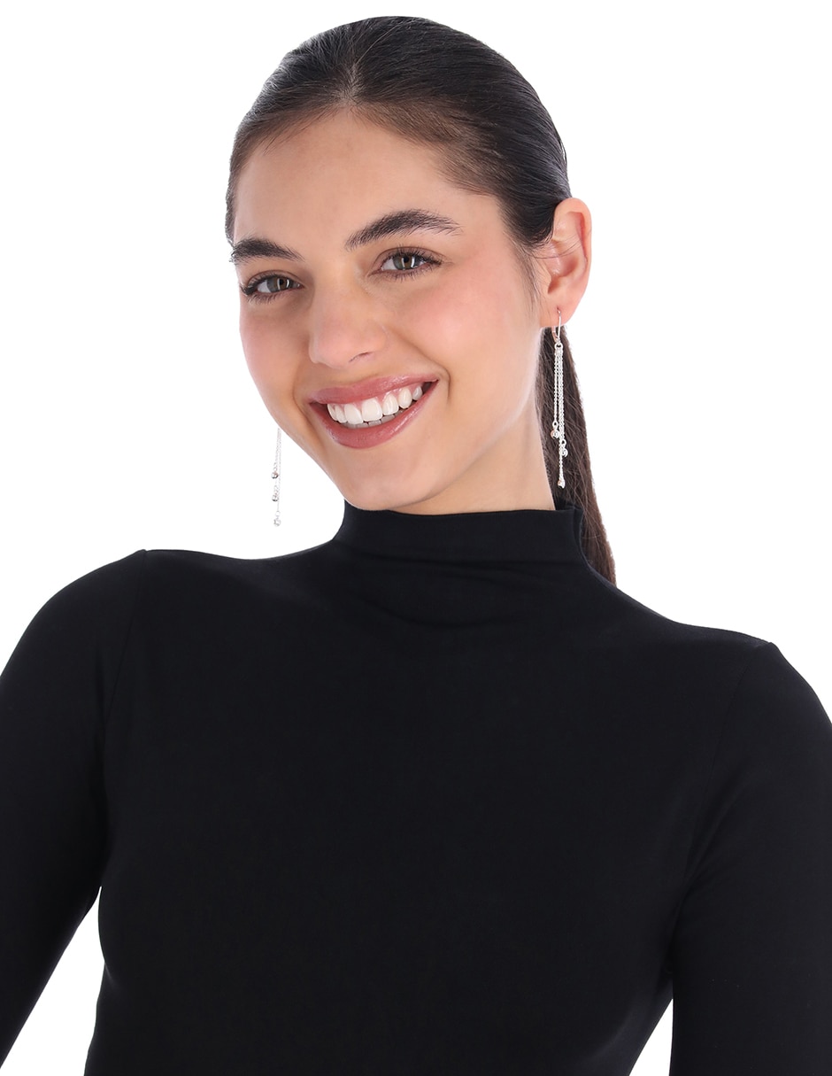 Aretes Ophelia con acabado brillante cristal 3