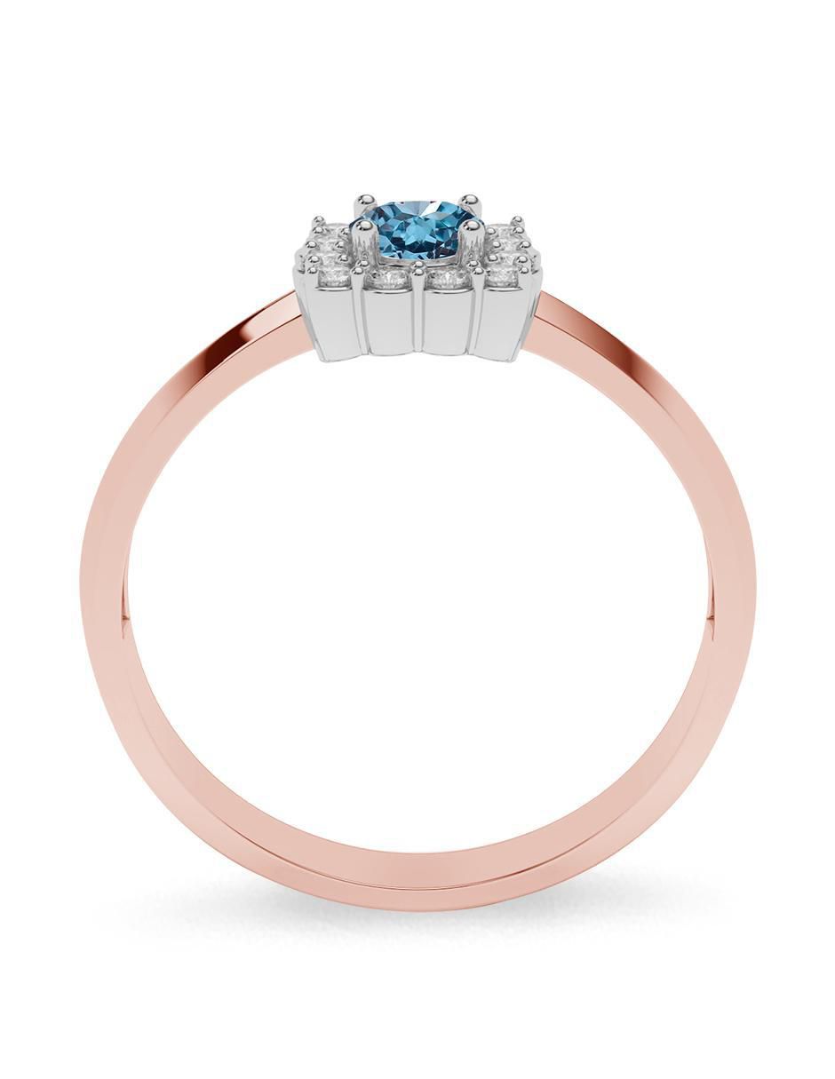 Anillo 14 k de oro aguamarina pulido 3
