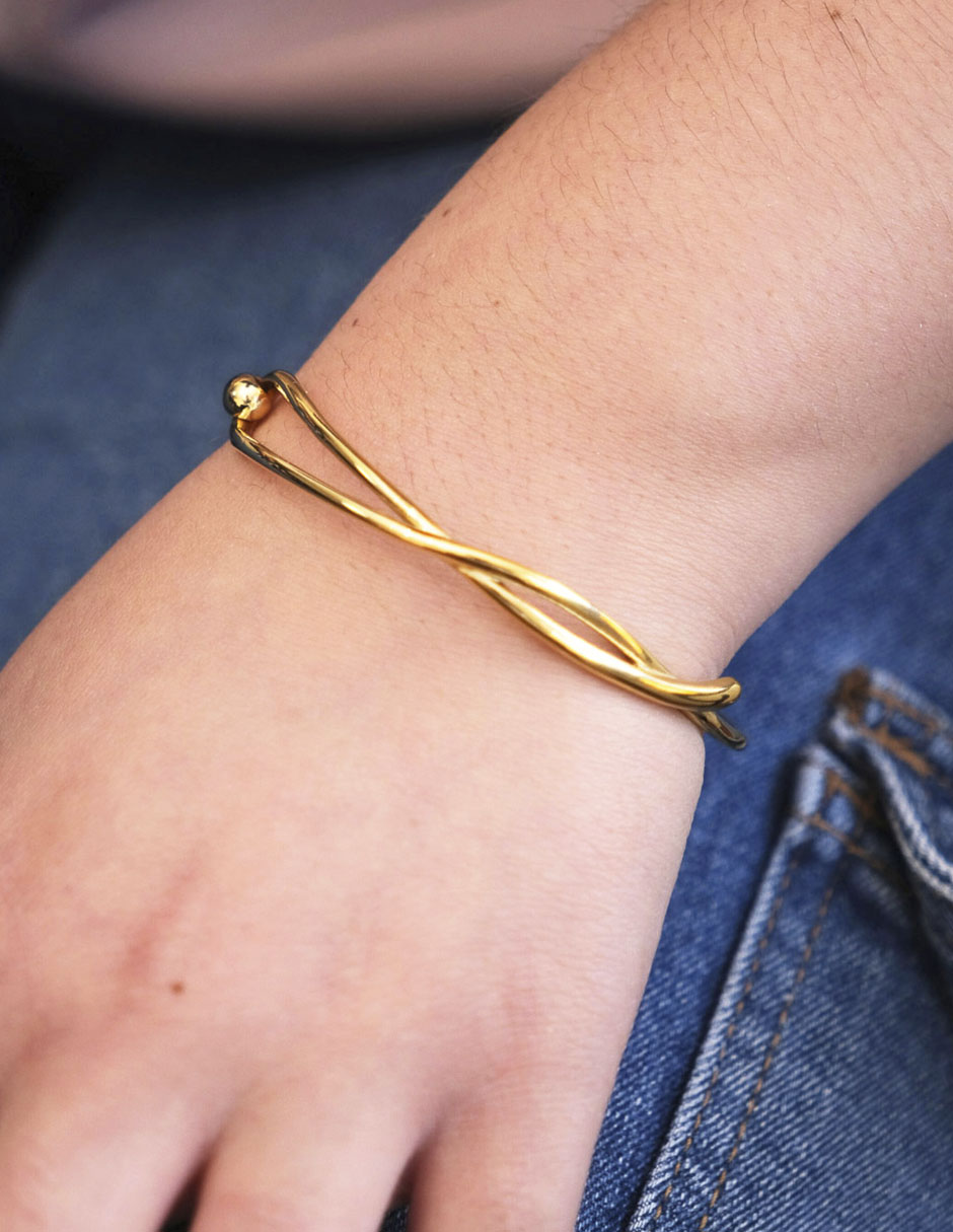 Pulsera Classic Collection acabado chapa de oro 3