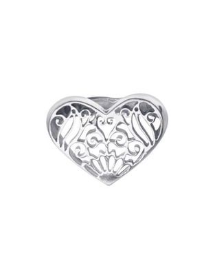 Anillo de corazón P 925 de plata brillante