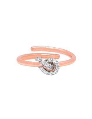 Anillo de moño Destellos P 925 de plata zirconia brillante