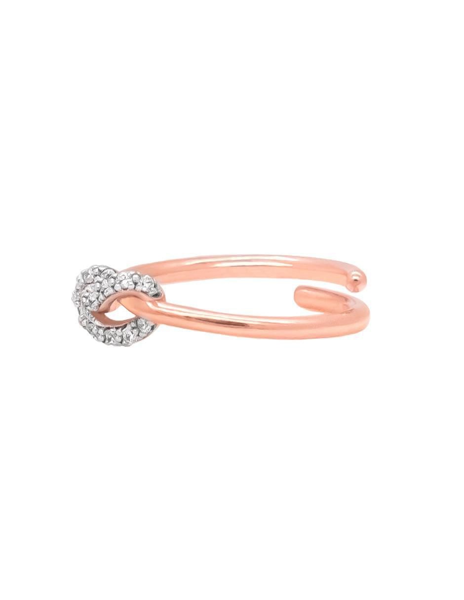 Anillo de moño Destellos P 925 de plata zirconia brillante
