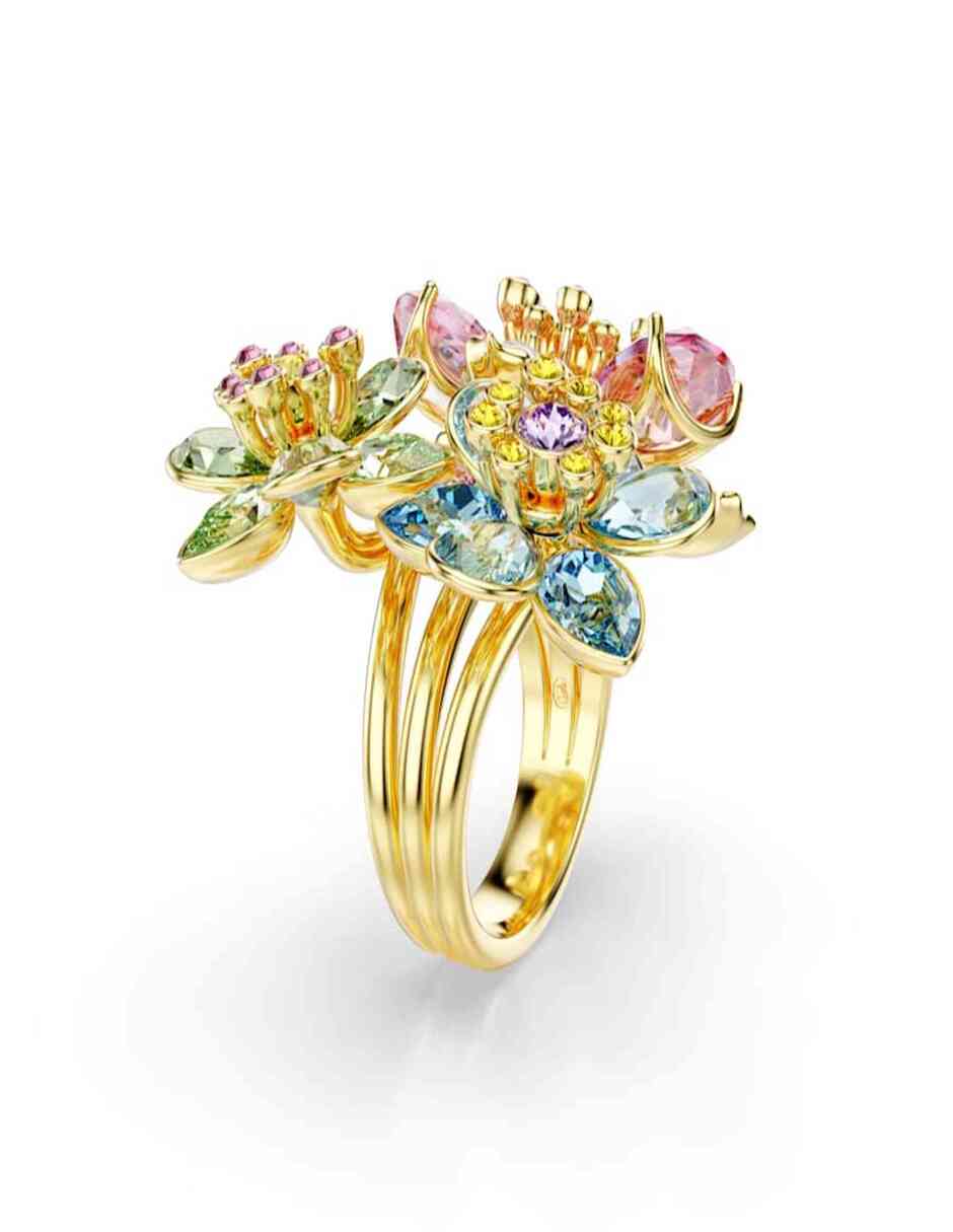 Anillo de flor Idyllia F Florere pavé