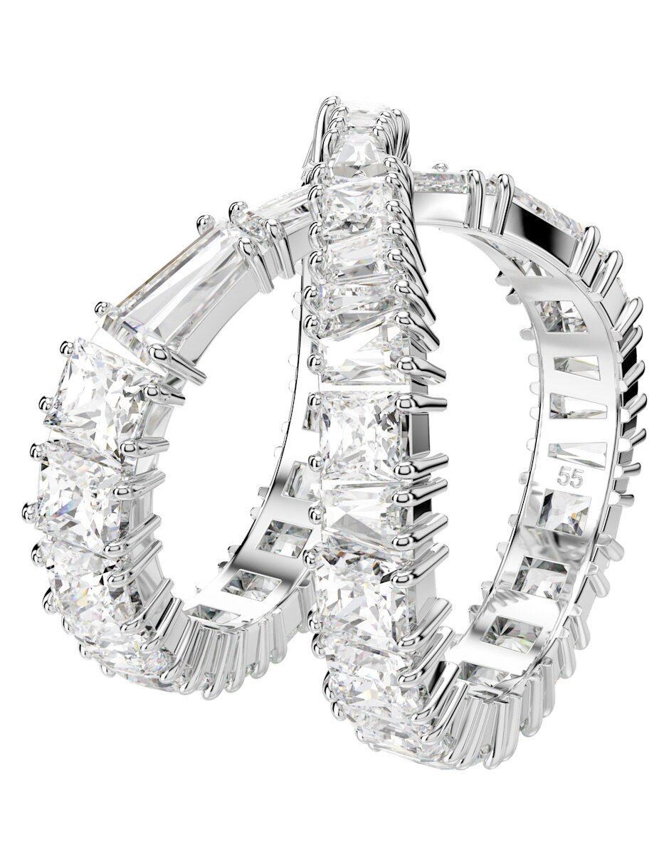 Anillo de (si aplica) Irregular Hyperbola No aplica Sin kilataje de Rodio Swarovski Brillante 5