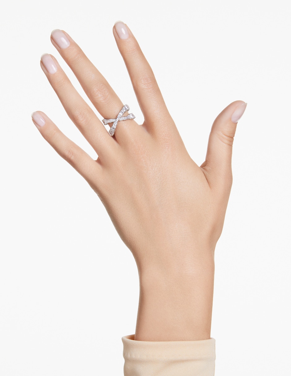Anillo de (si aplica) Irregular Hyperbola No aplica Sin kilataje de Rodio Swarovski Brillante 2