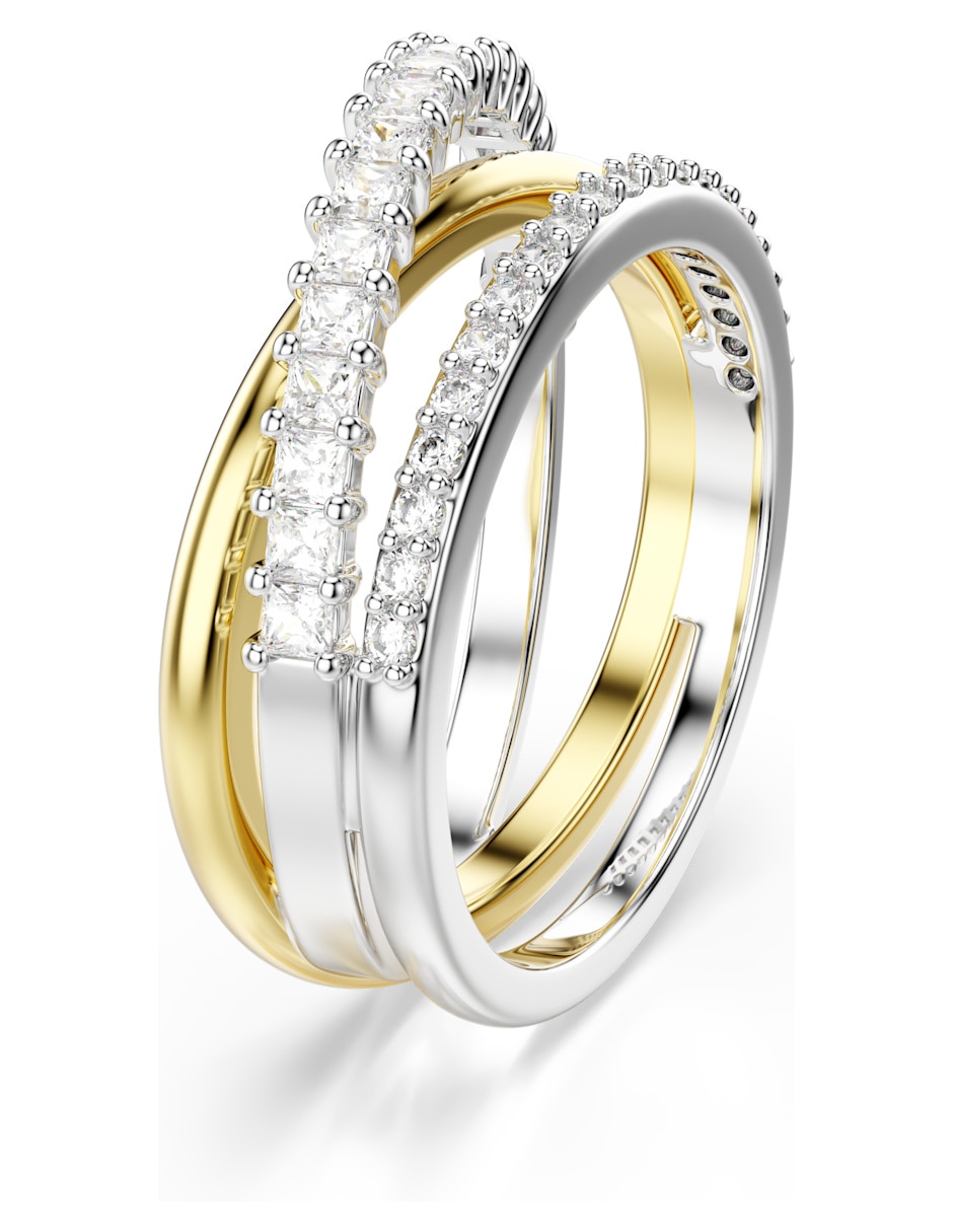 Anillo de (si aplica) Irregular Hyperbola No aplica Sin kilataje de Metal Swarovski Brillante 4