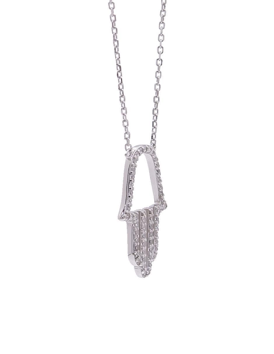 Collar con dije de mano de fátima de plata P 925