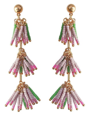 Aretes 14 K con acabado chapa de oro