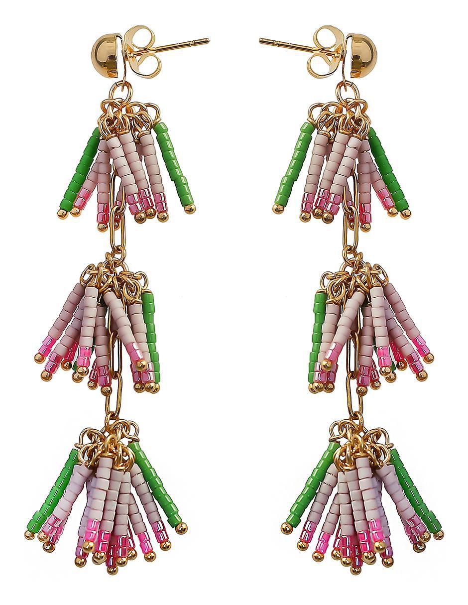 Aretes 14 K con acabado chapa de oro 2