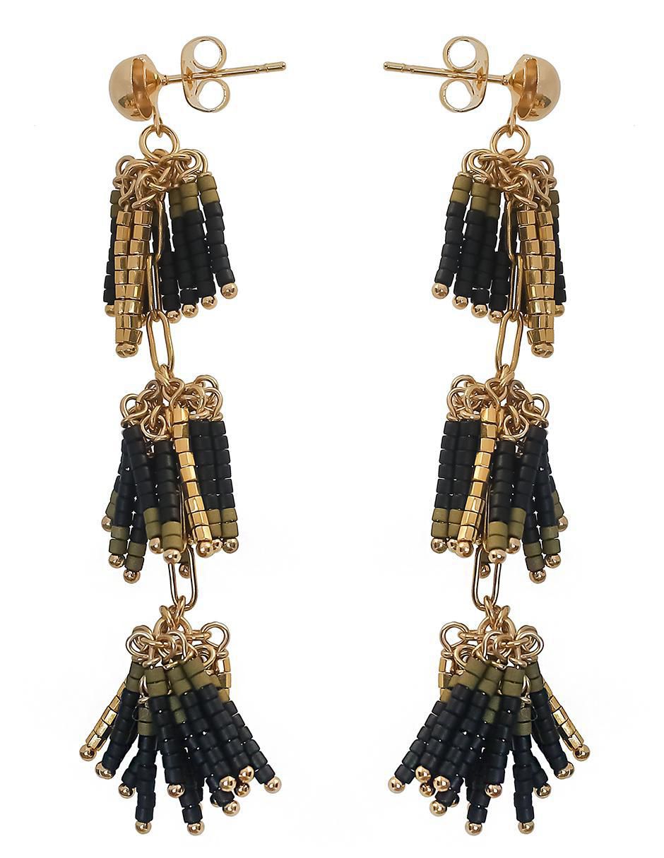 Aretes 14 K con acabado chapa de oro