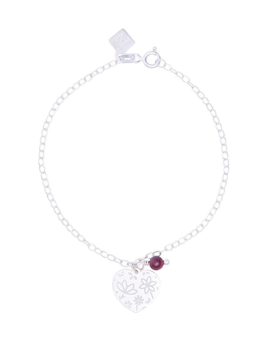 Pulsera de plata con granate p 925 Querer Pulsera de plata con granate p 925 Querer