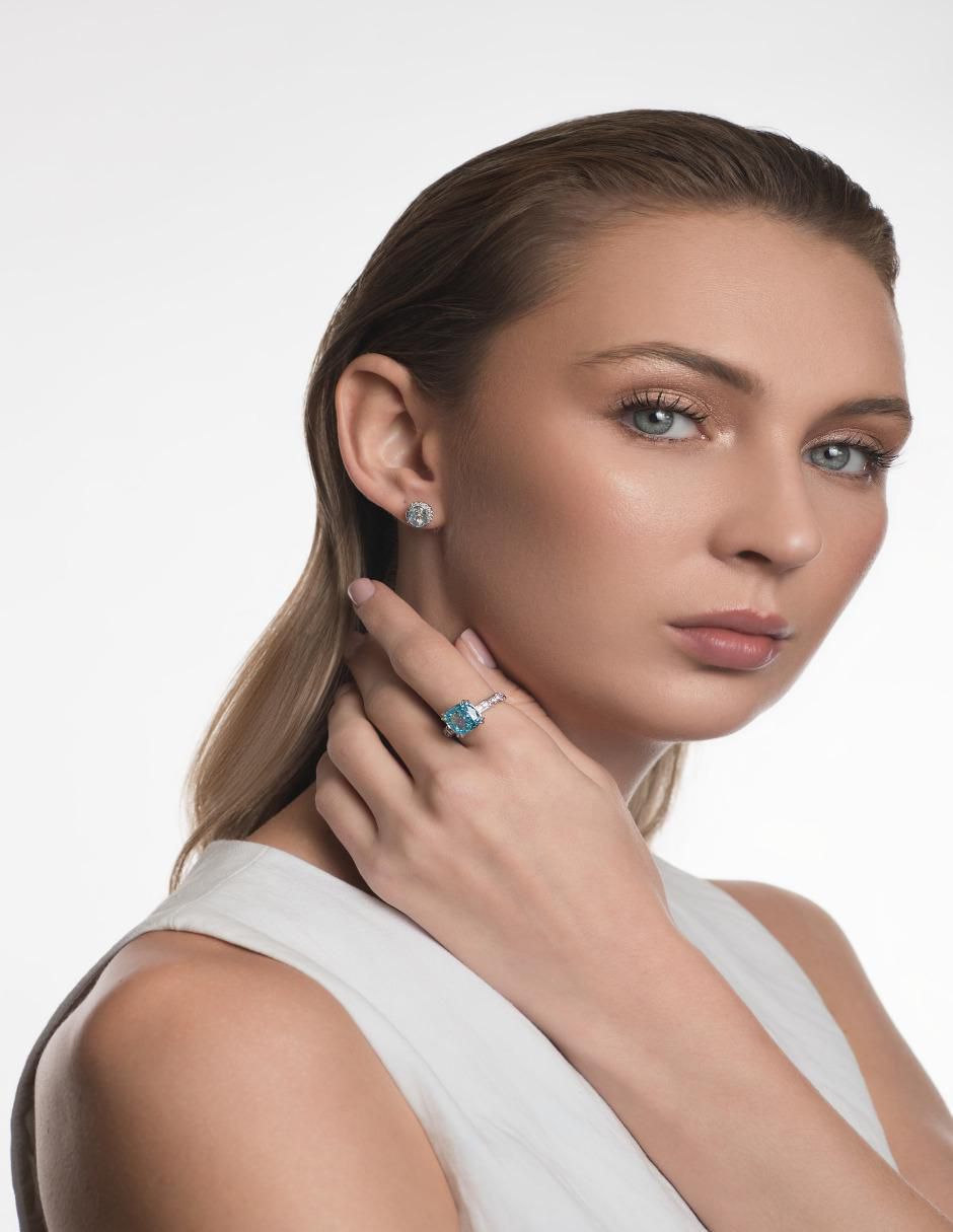 Anillo P 925 de plata zirconia