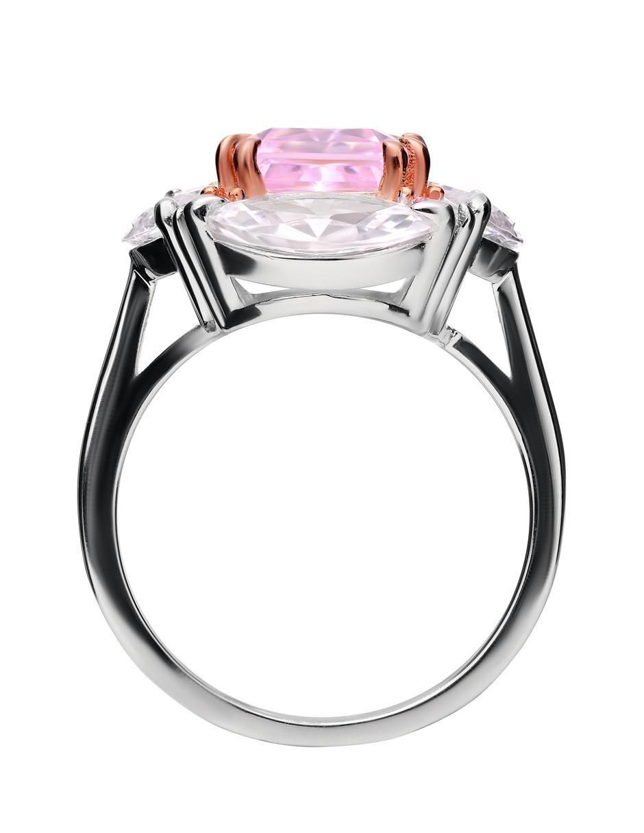Anillo ovalado P 925 de plata zirconia