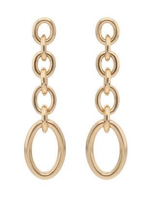 Aretes de eslabones Evelyn con acabado brillante 1