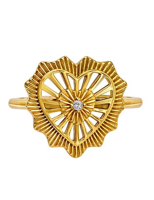 Anillo de corazón P 925 de plata zirconia pulido 1