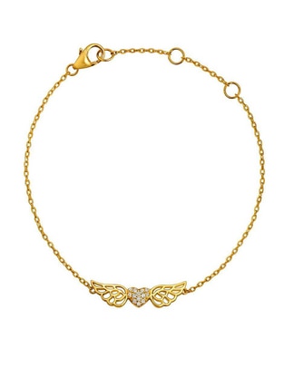 Brazalete de plata p 925 Eterna con acabado chapa de oro