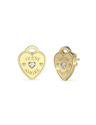 Aretes de corazón con acabado brillante