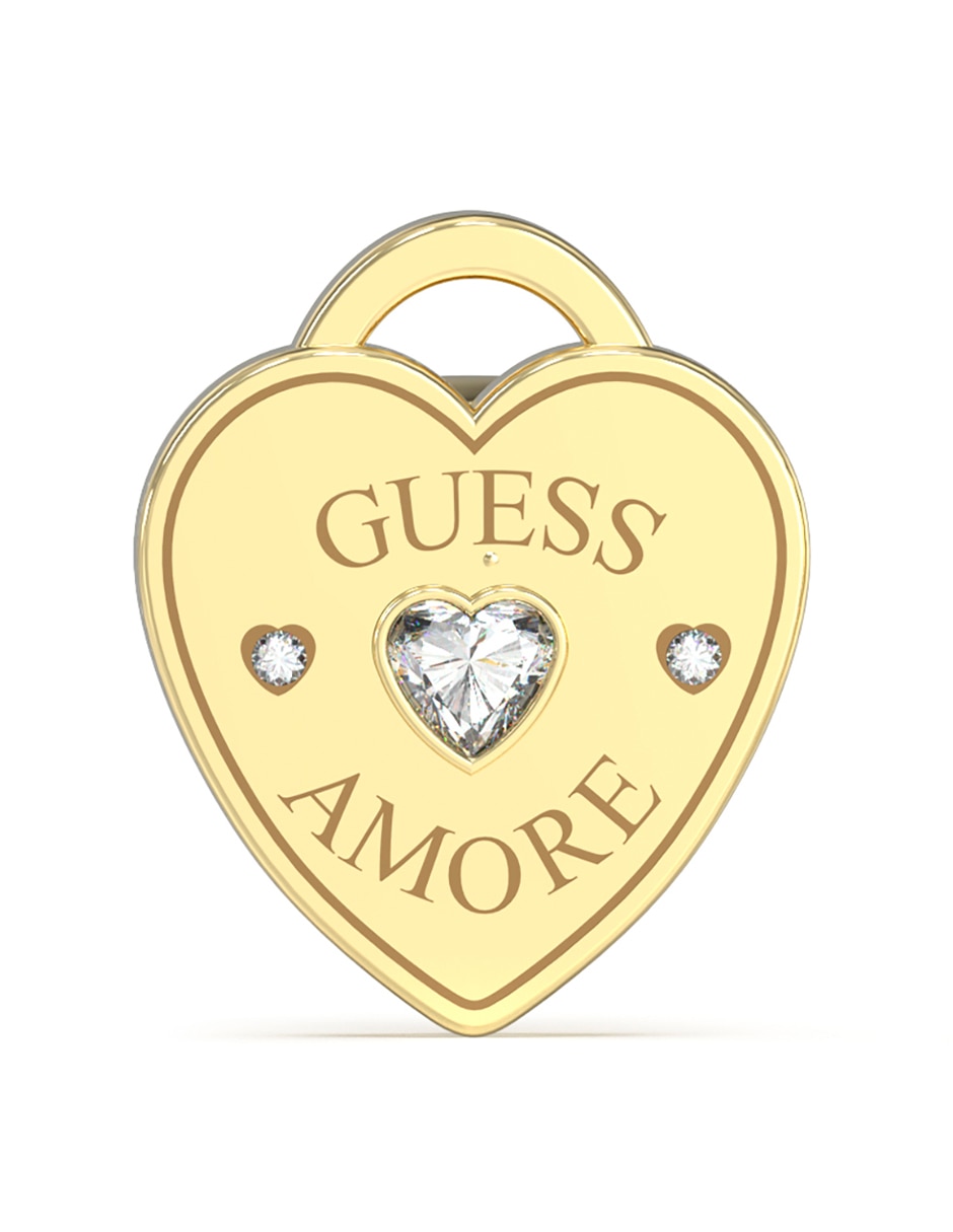 Aretes de corazón con acabado brillante 2