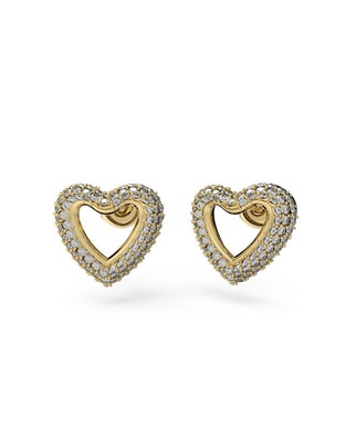 Aretes de corazón Beloved con acabado brillante