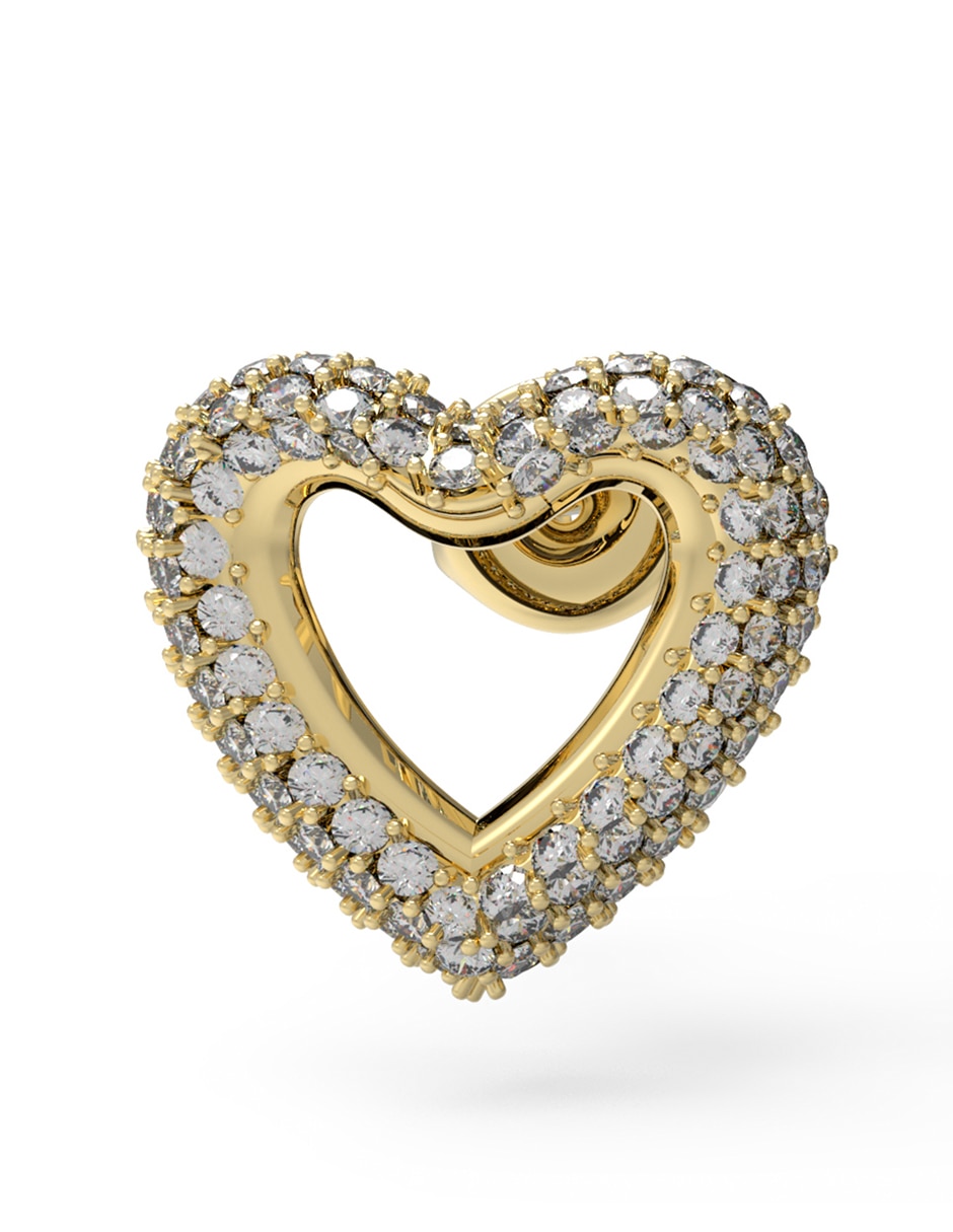 Aretes de corazón Beloved con acabado brillante 3