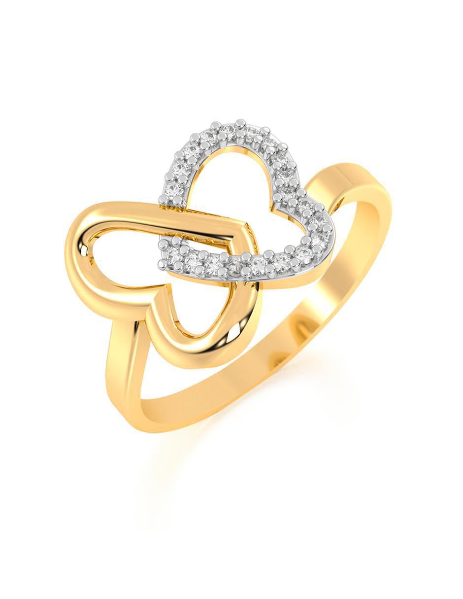 Anillo abba joyas de oro zirconia brillante