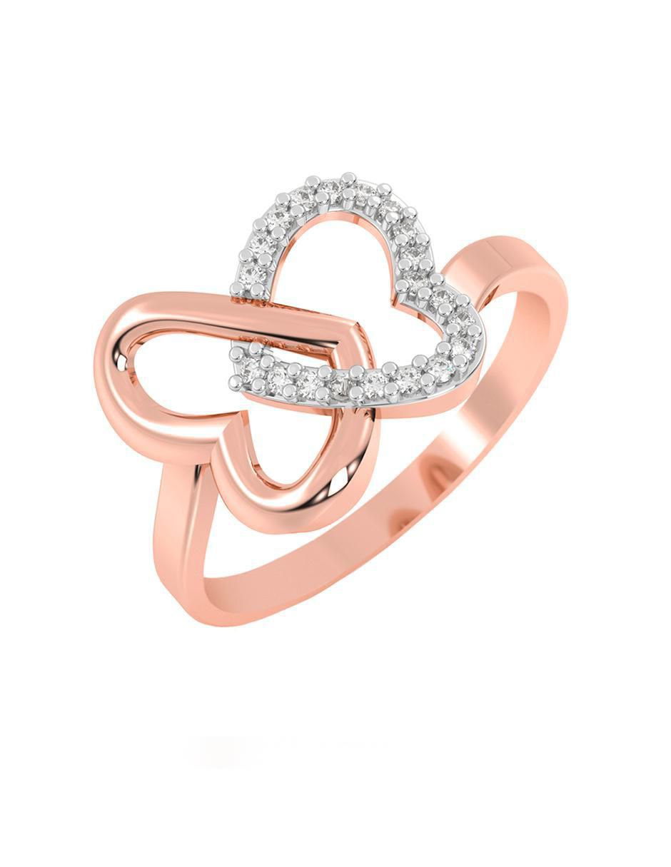 Anillo de oro zirconia brillante 2