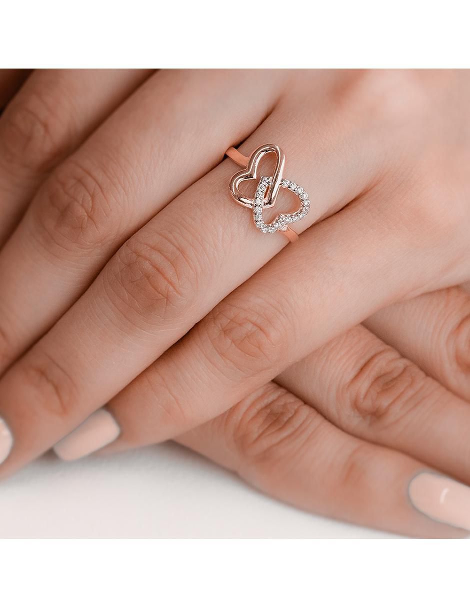 Anillo de oro zirconia brillante 3