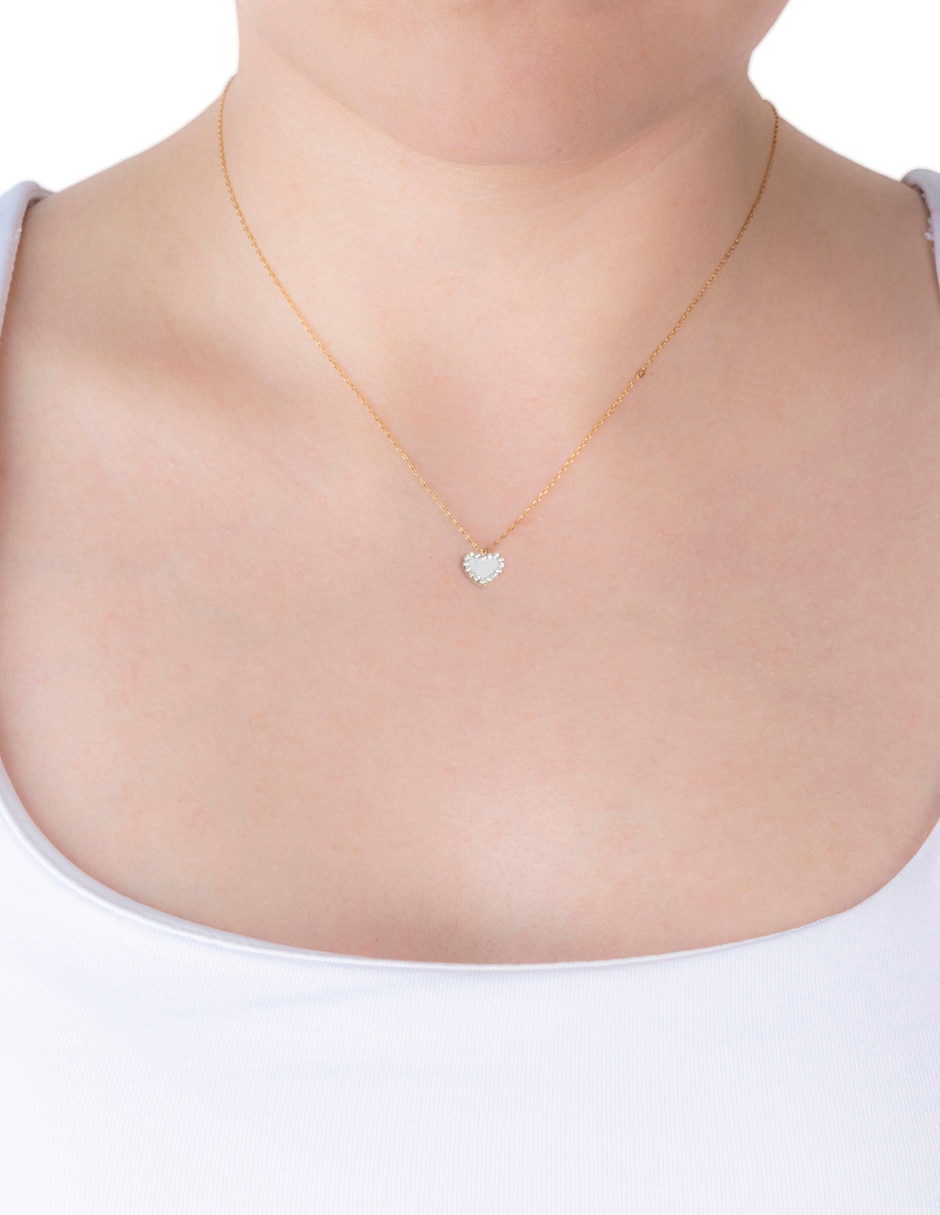 Colgante y dije de corazón piedra natural .925 de plata p 925 Colgante y dije de corazón piedra natural .925 de plata p 925
