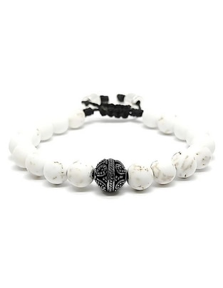 Pulsera con howlita Pompeya acabado liso 1