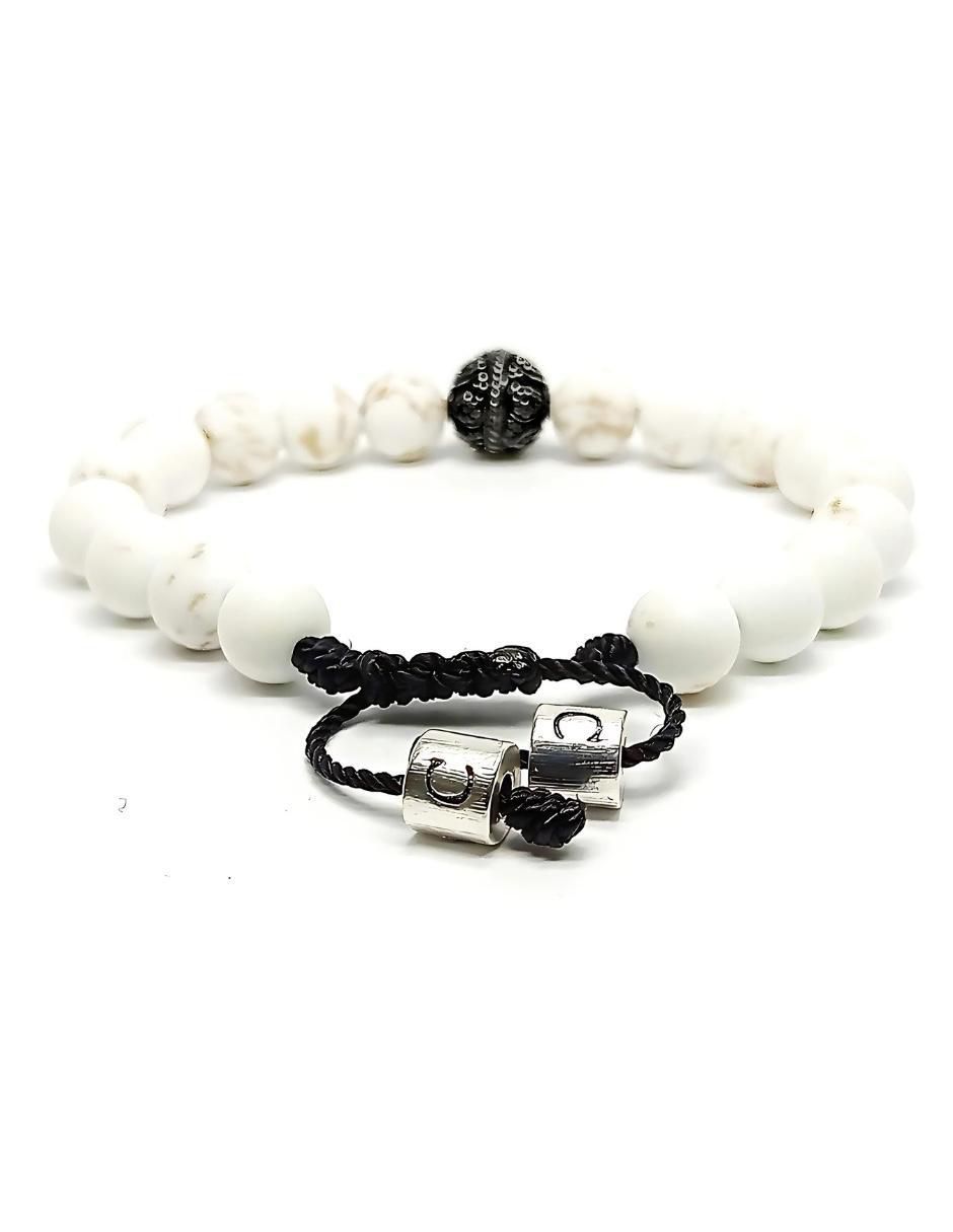 Pulsera con howlita Pompeya acabado liso 4