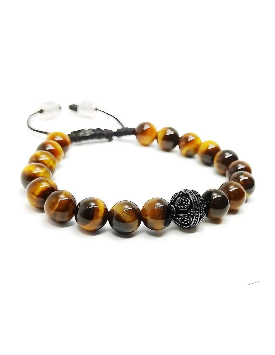 Pulsera con ojo de tigre Nabucco acabado liso 2