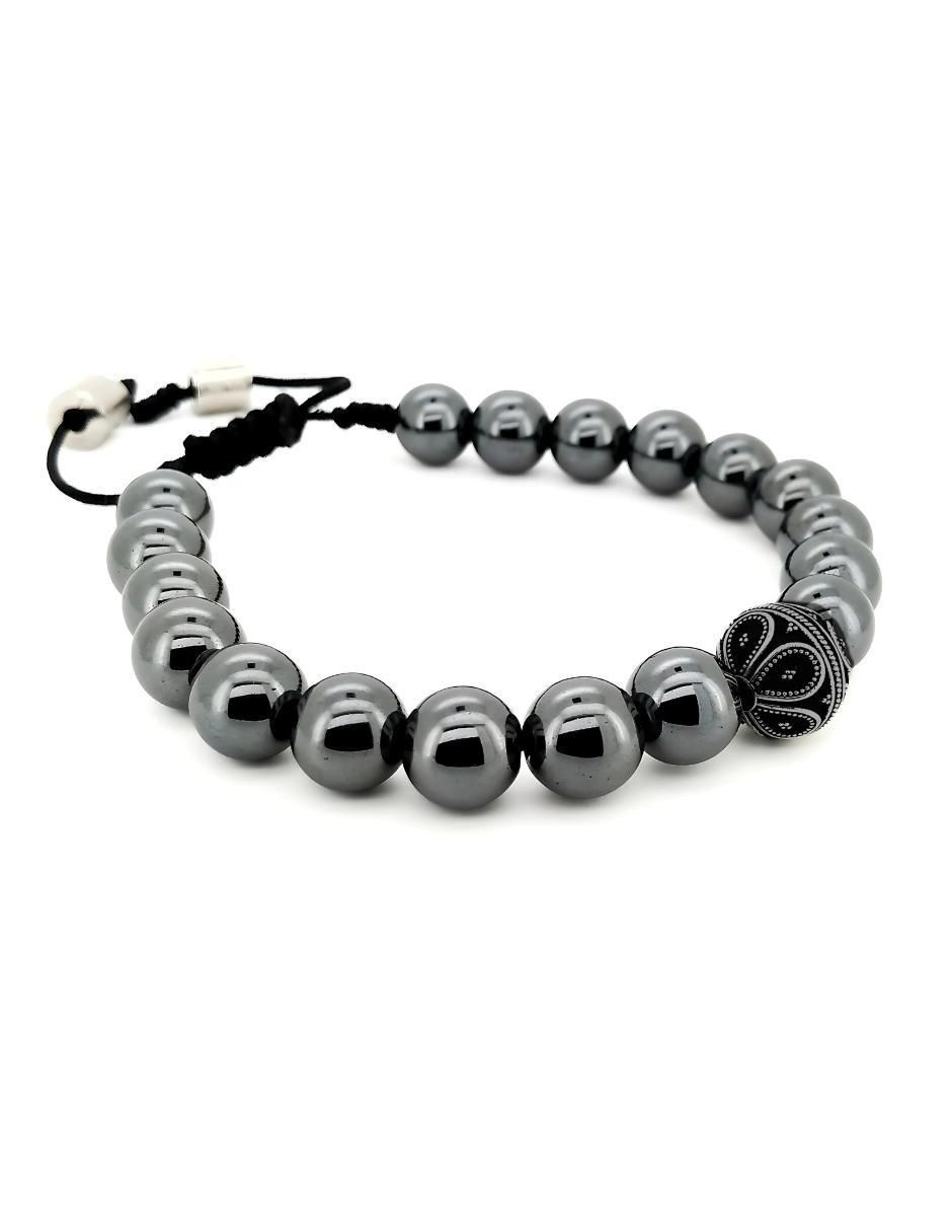 Pulsera con hematita Bloodstone acabado liso