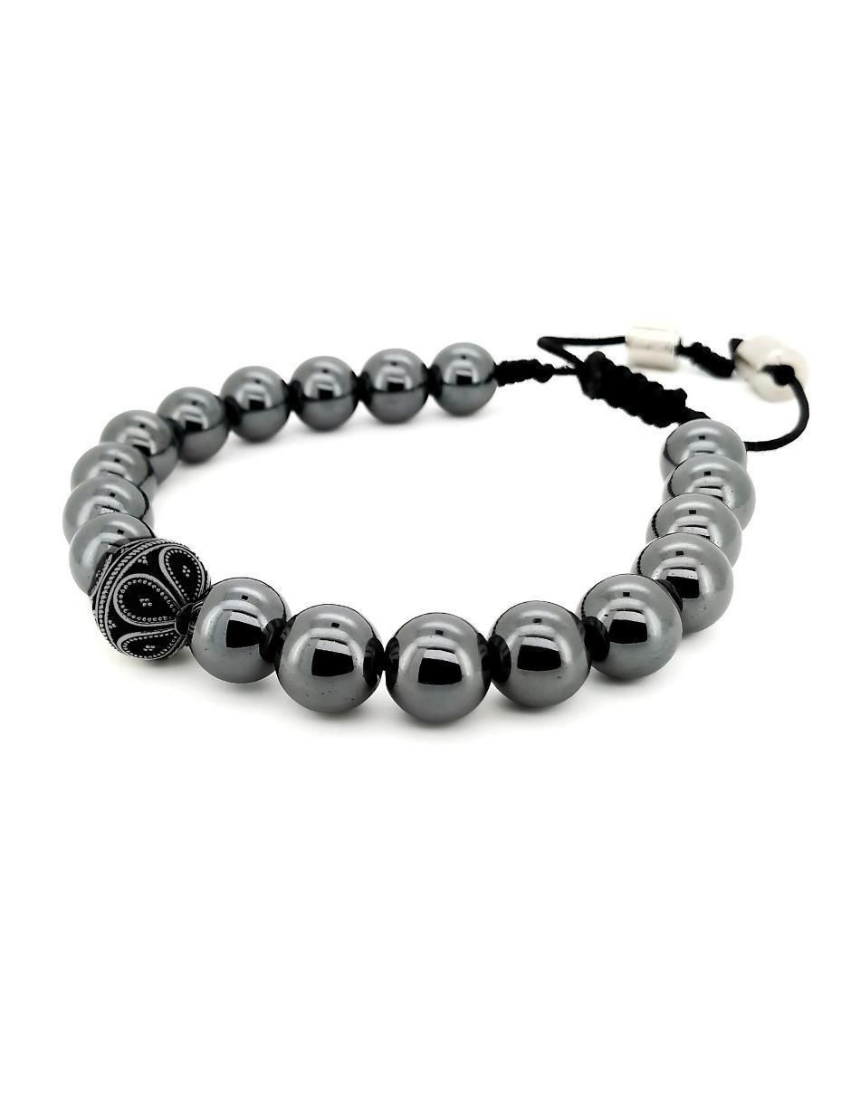 Pulsera con hematita Bloodstone acabado liso