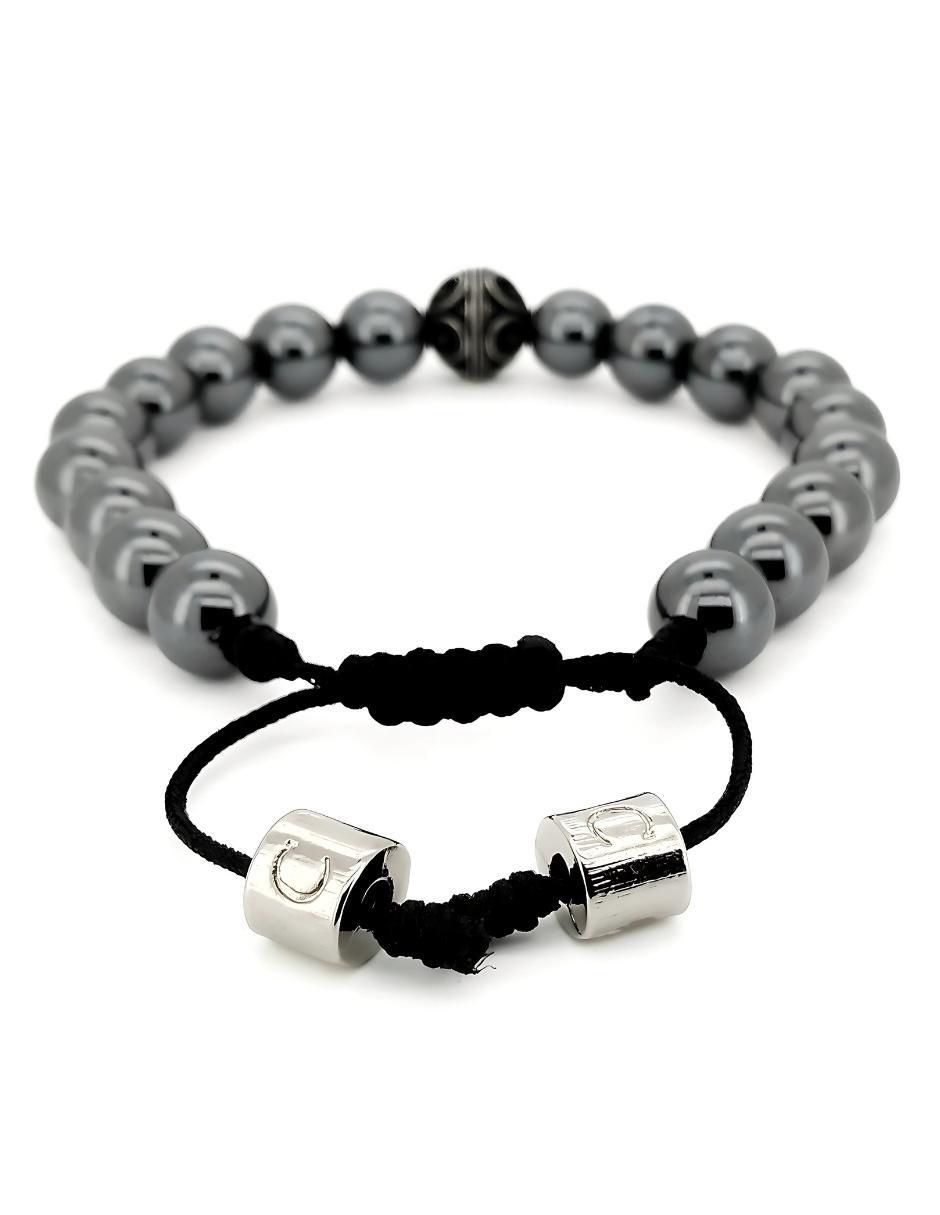 Pulsera con hematita Bloodstone acabado liso