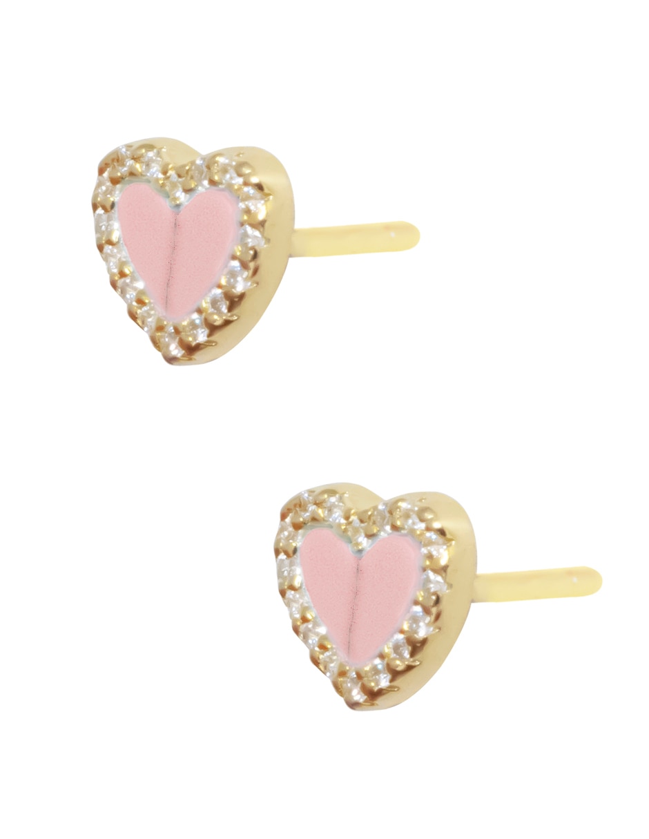 Broqueles de corazón westies de plata p 925 con acabado pavé cristal