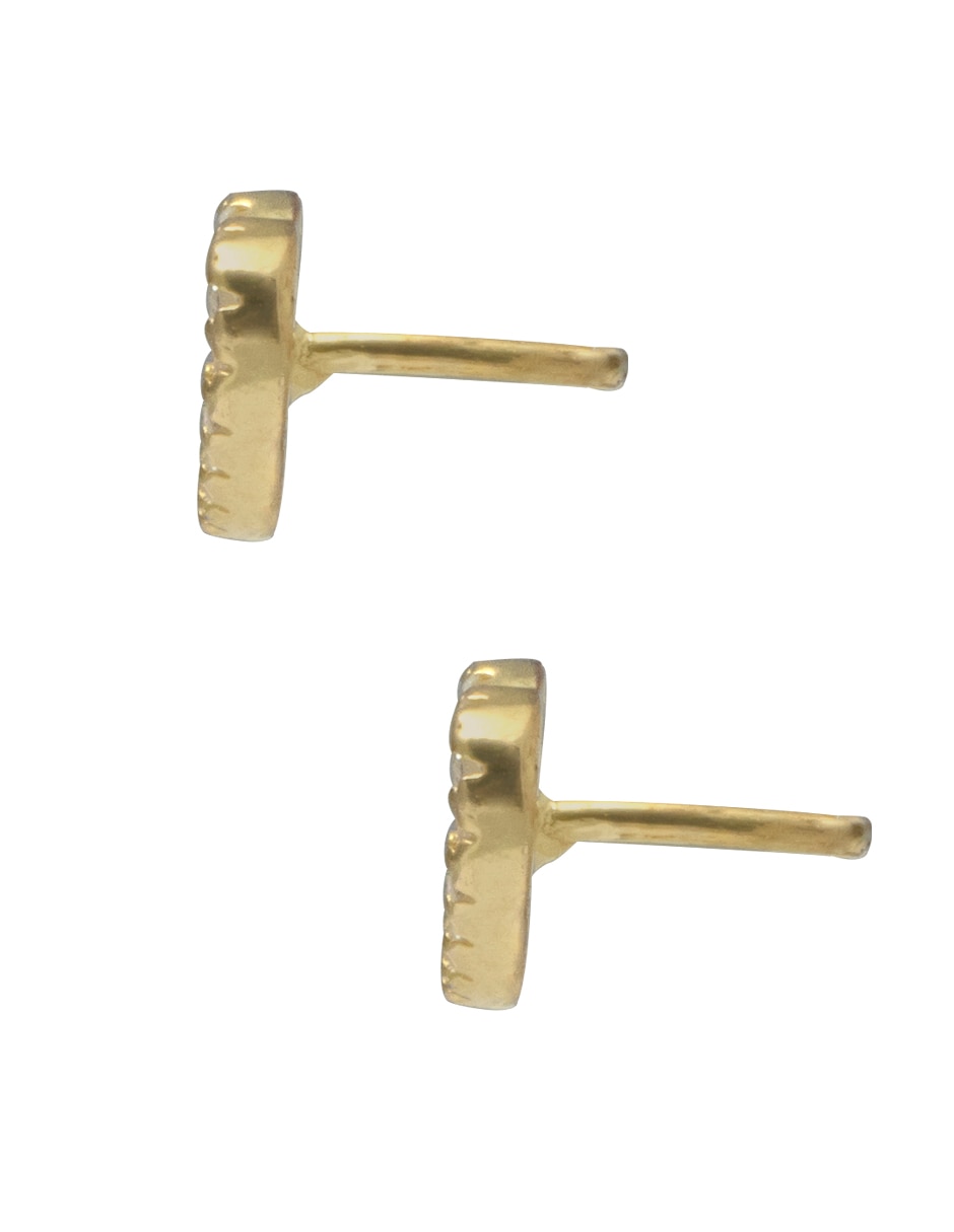 Broqueles de corazón westies de plata p 925 con acabado pavé cristal