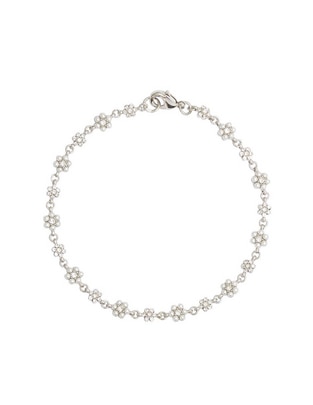 Pulsera con perla Destellos De Flores acabado liso Pulsera con perla Destellos De Flores acabado liso