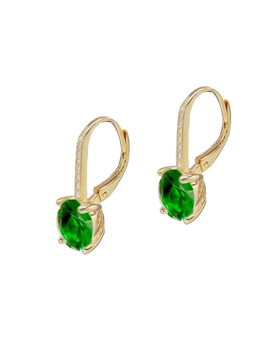 Aretes circulares de plata P 925 con acabado pavé cristal 2