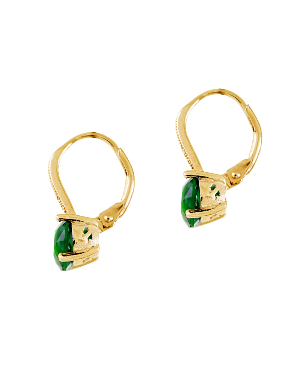 Aretes circulares de plata P 925 con acabado pavé cristal 3