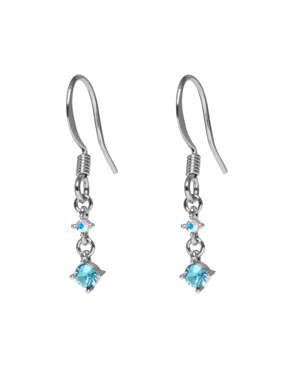 Aretes con acabado pavé cristal 2