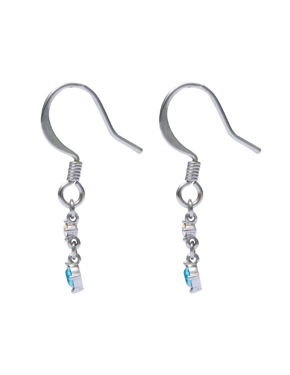Aretes con acabado pavé cristal 3