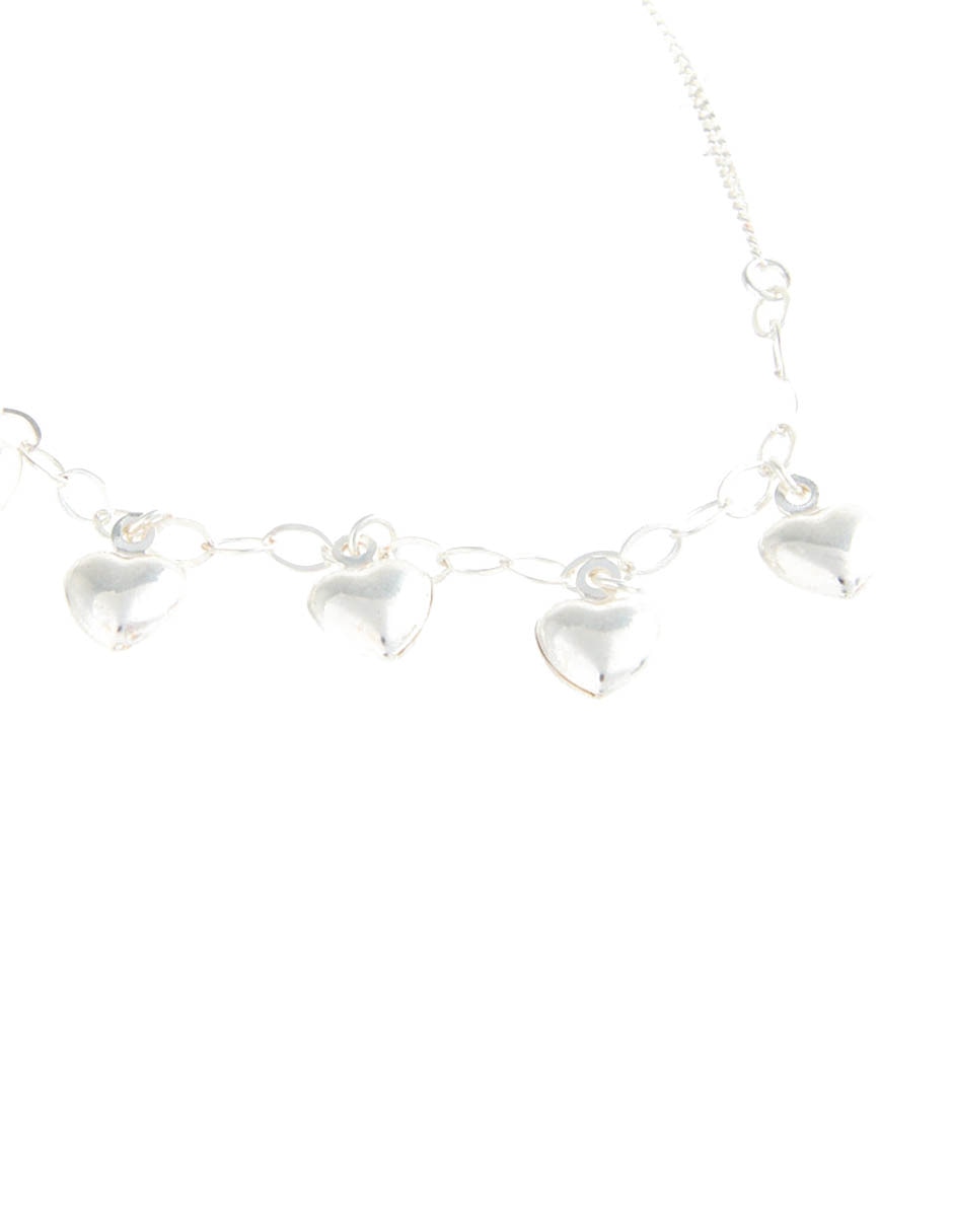 Pulsera de plata P 925 Corazón acabado brillante 2