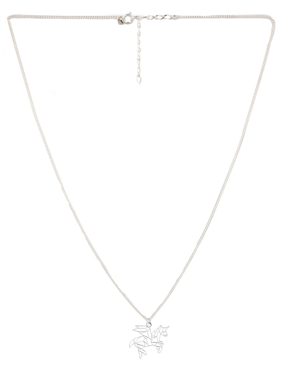Collar con dije unicornio de plata P 925 2